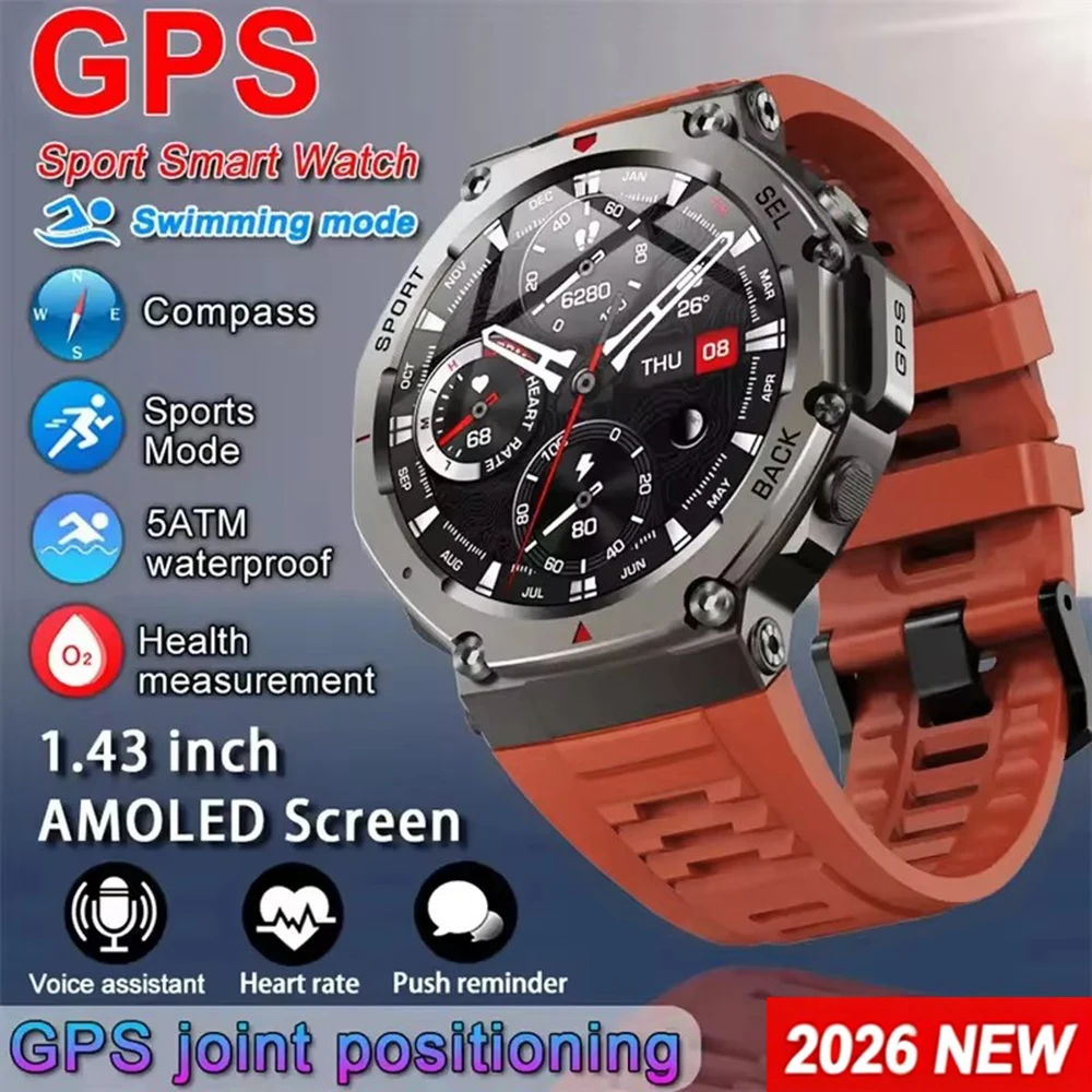 Japanese Active Lifestyle - Męski Smartwatch GPS AMOLED z ekranem
