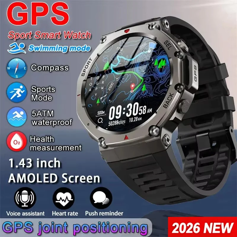 Japanese Active Lifestyle - Męski Smartwatch GPS AMOLED z ekranem