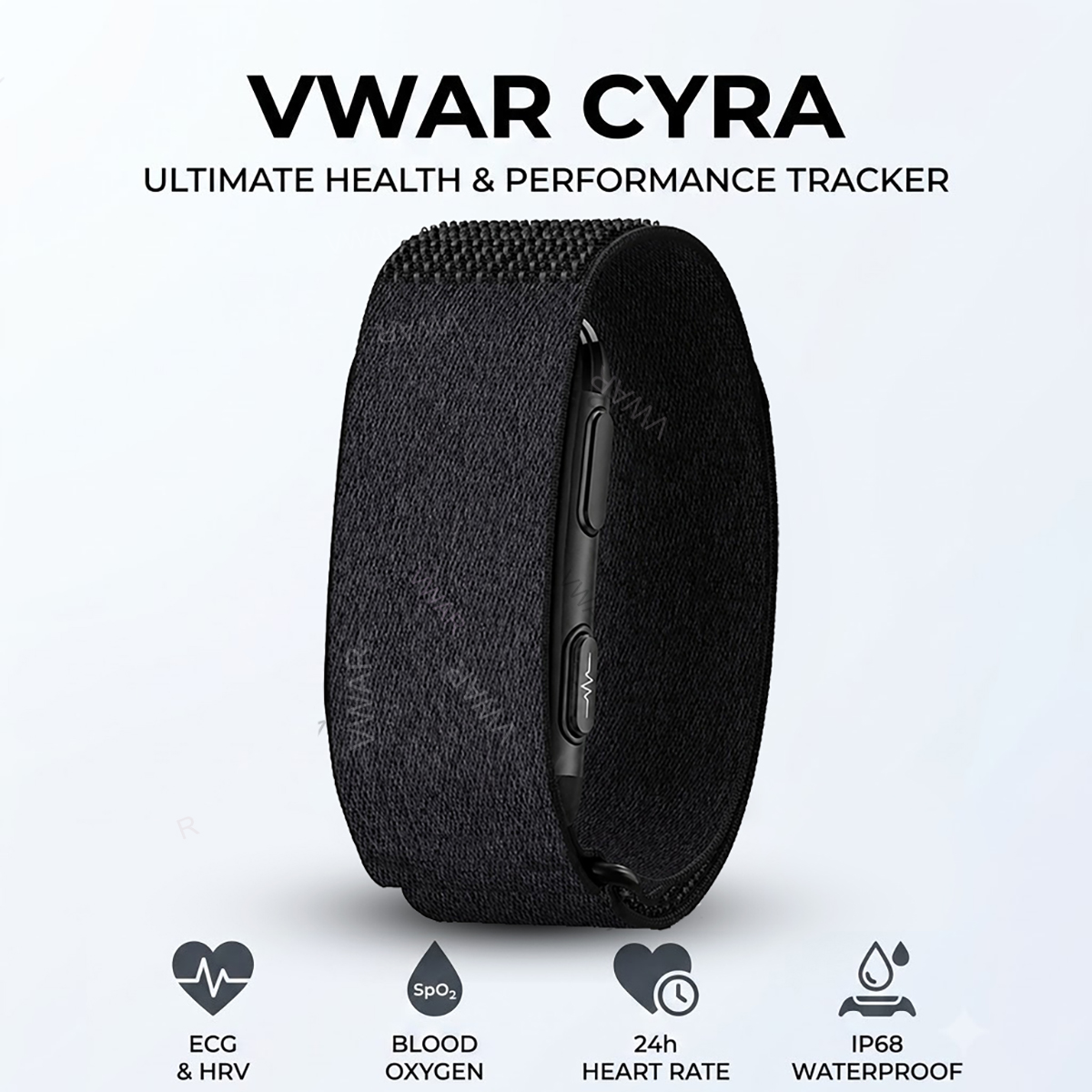 Japanese Active Lifestyle - VWAR CYRA Bezecranowy Tracker Fitness ECG+HRV